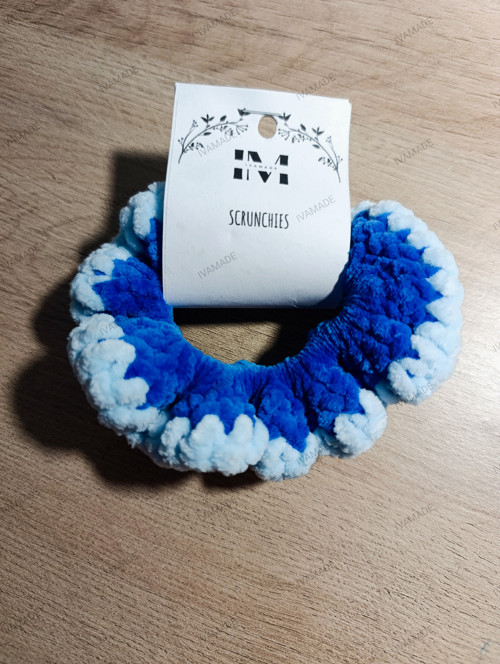 SCRUNCHIES - tmavě modro modrá