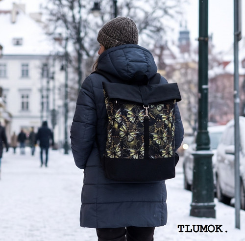 Tlumok nepromokavý na zip - Motýli