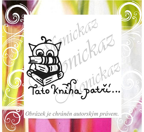 Tato kniha patří. Exlibris razítko 17.