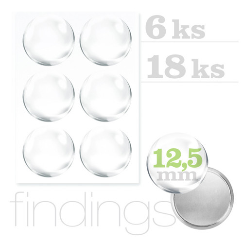 Epoxy čočky 12,5mm / 6ks