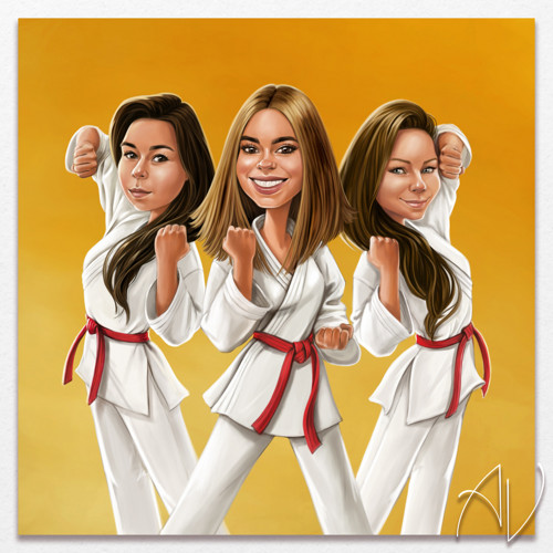 3 Osoby 》dárková karikatura