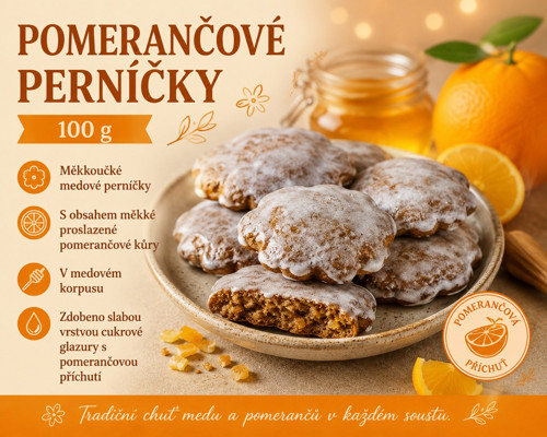 Pomerančové perníčky 100 g