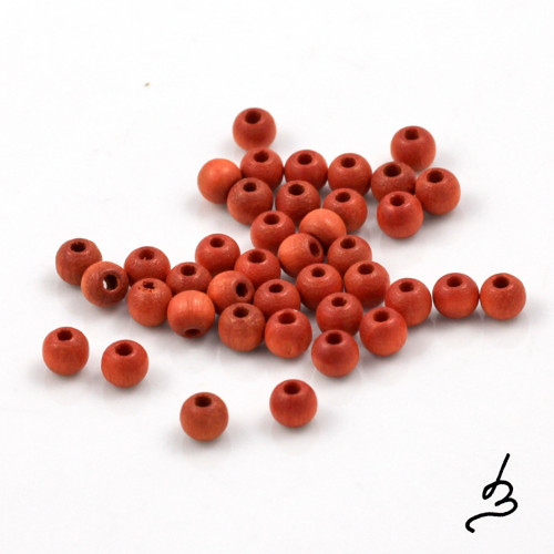 Dřevěné oranžové pr. 5 mm - bal. 40 ks