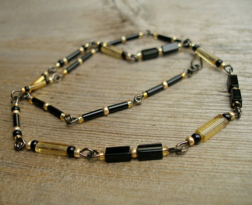 Gold and Black ..... náhrdelník