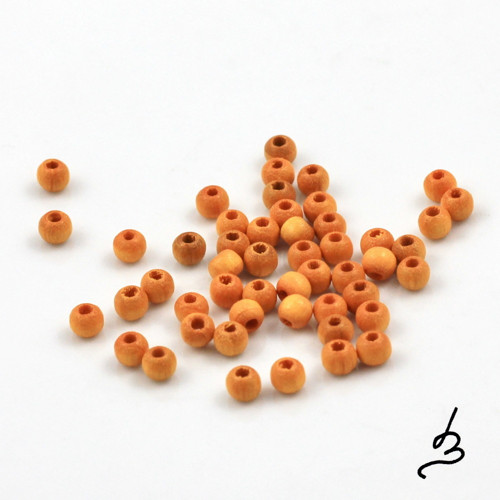Dřevěné SV oranžové pr. 4 mm - bal. 50 ks