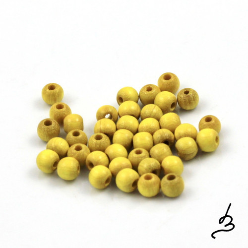 Dřevěné žluté pr. 5 mm - bal. 40 ks