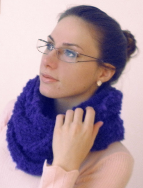 Kruhová šála - fialová Iva II.