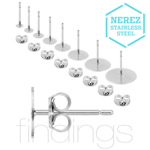 Nerez puzety + nerez motýlci / 20ks / 3mm