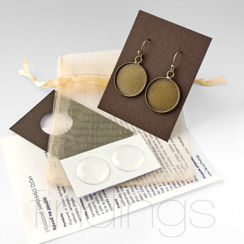 DIY Náušnice 18 mm / Starobronz / 1 sada — foto 1