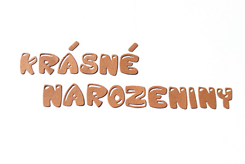 Nápis Krásné Narozeniny