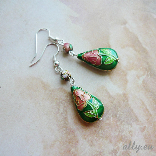 Náušnice Cloisonne