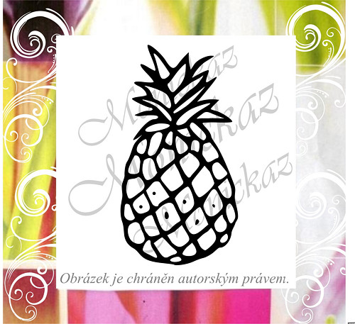 Ananas větší 613. Razítko obrázkové. — foto 1