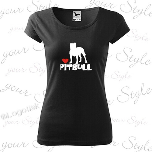 Dámské tričko I Love Pitbull