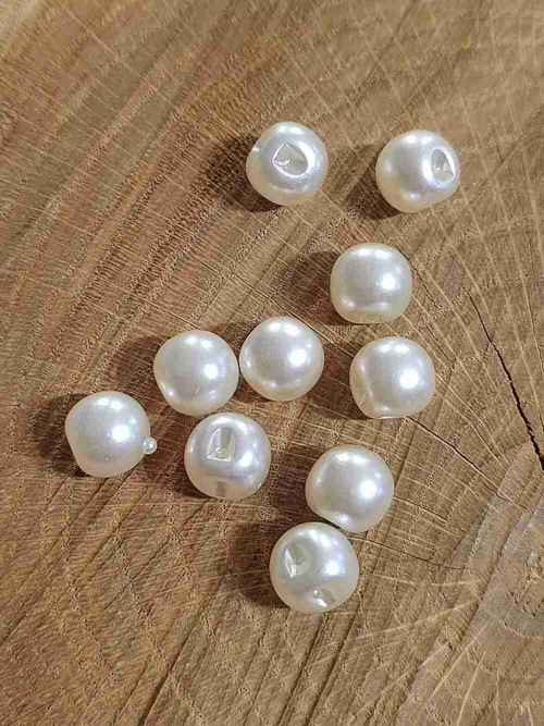 Knoflík perla10 mm na svatební šaty