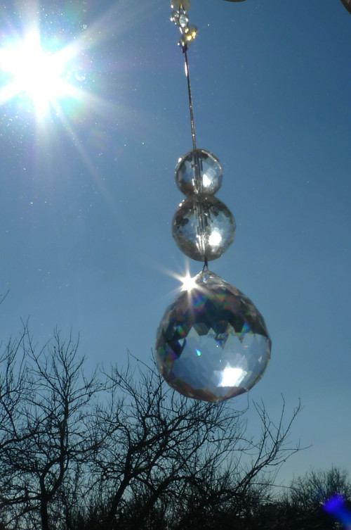 Lapač slunce, světlohra, suncatcher, sněhuláček