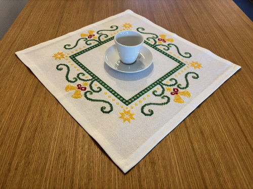 Prostírání - zelenožluté vánoční zvonky (č. 27)