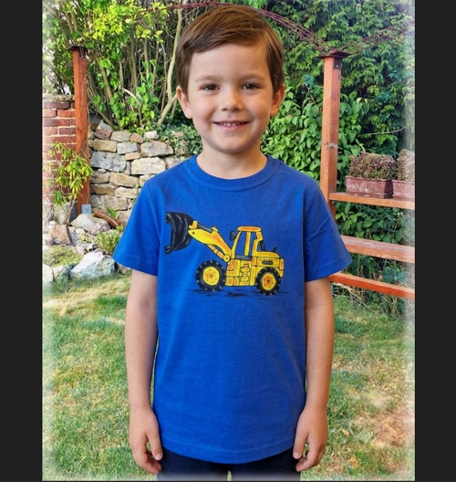 Tričko s bagrem, bagr, buldozer, auto, kluk