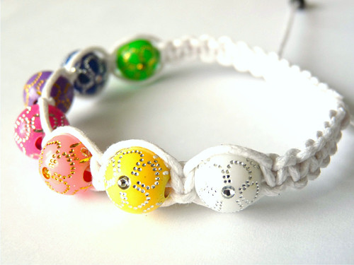 Náramek Pestrobarevná Shamballa