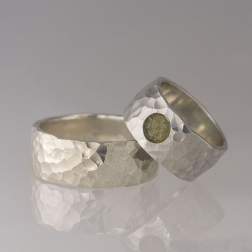 Stříbrný prsten - Natura silver a kámen natural