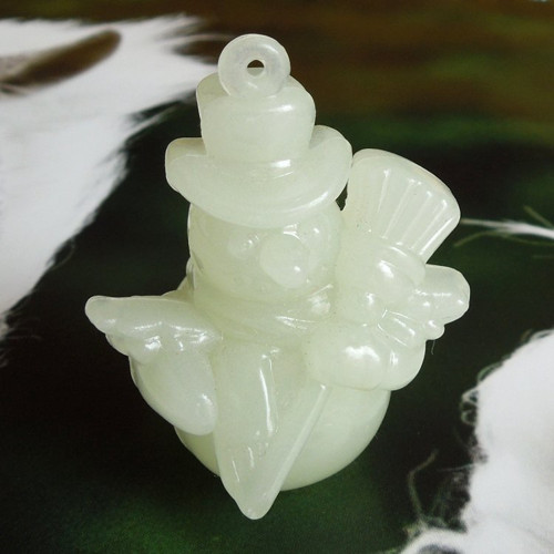 Figurka fosforeskující (svítící) sněhulák - 4 cm