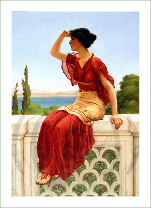 Látkový panel - John William Godward (1)