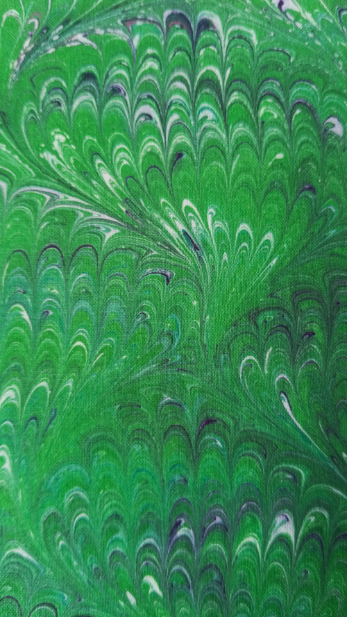 EBRU na plátně - Vějířky