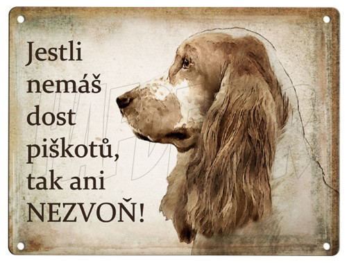 Plechová cedulka - Kokr - piškoty — foto 1