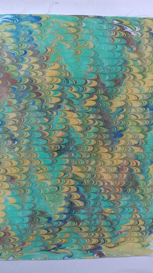 EBRU na plátně - Vlnky