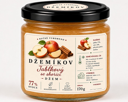 Jablkový džem se skořicí, 170g