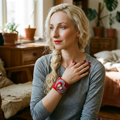 Náramek-láska-filc