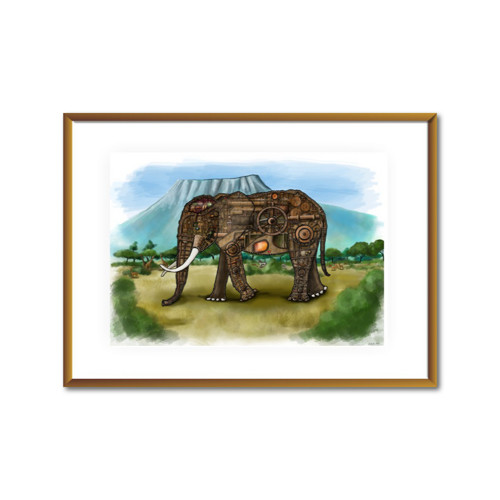 Tajemství sloní síly – fantasy ilustrace
