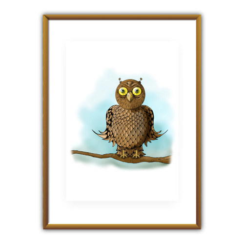 Syček – autorská ilustrace lesního mudrce