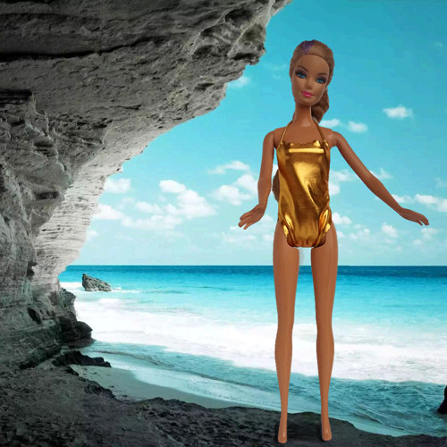 Celkové plavky pro Barbie v různých barvách