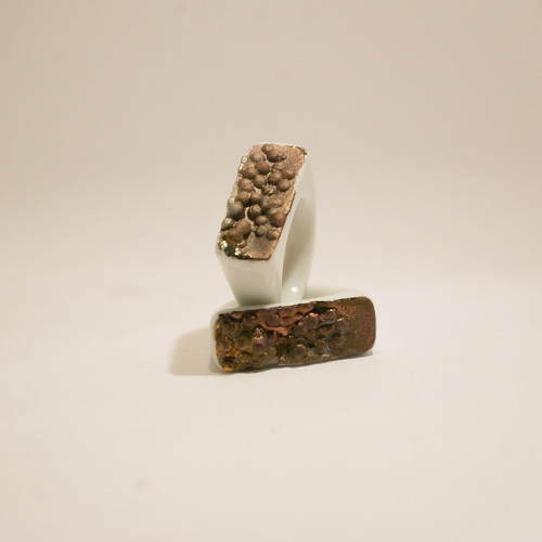 Prsten, "buněčná textura" bronz vel.55