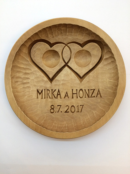 Miska na snubní prstýnky