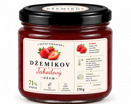 Poctivý jahodový džem, 170g