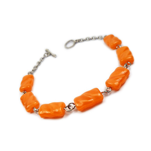 Náramek obdélníčky oranžové