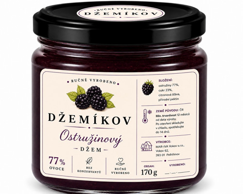 Poctivý ostružinový džem, 170g
