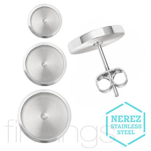 Puzety Deluxe / Nerez / 1 pár / Lůžko 6mm