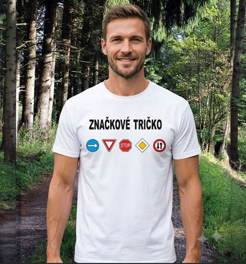 Značkové tričko - značka, značky, vtipné, auto