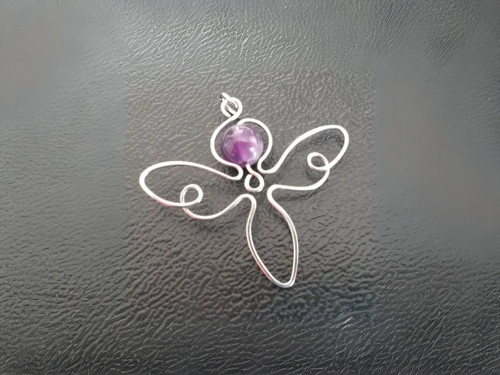 Andělíček s ametystem - amulet