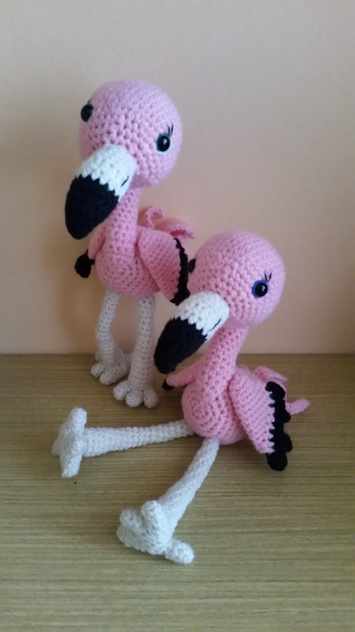 Háčkovaný plameňáček Flamingo