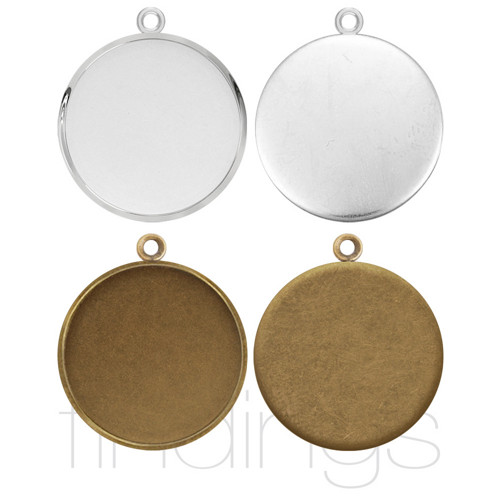 Lůžko kulaté 18mm / 2ks / Starobronz
