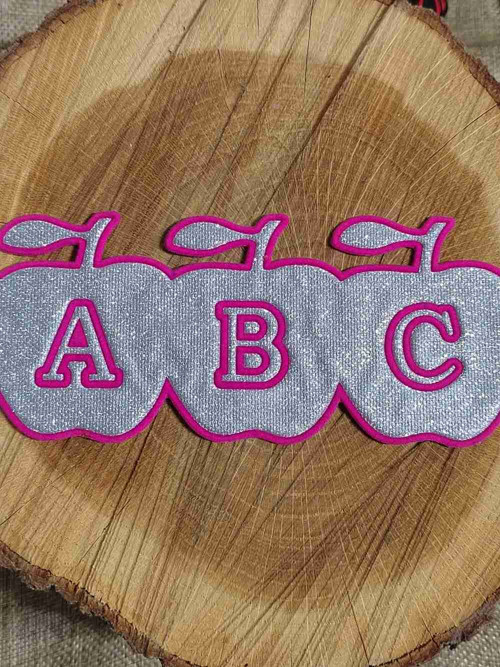 Nažehlovačka třpytivá písmena ABC — foto 1