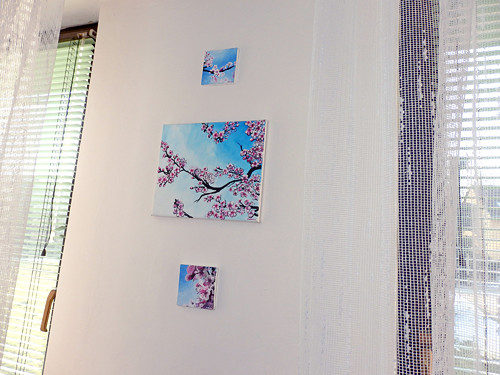 Rozkvetlá třešeň (triptych)
