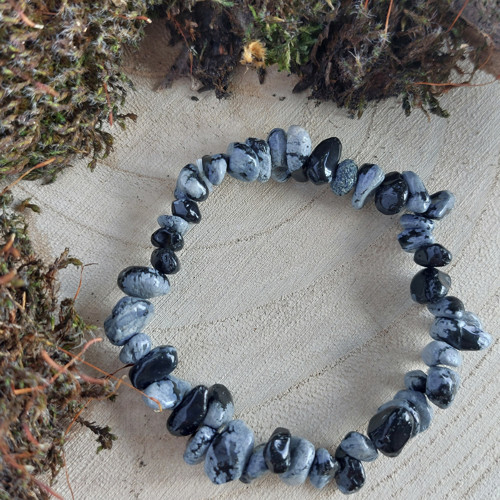 Náramek z vločkového obsidiánu