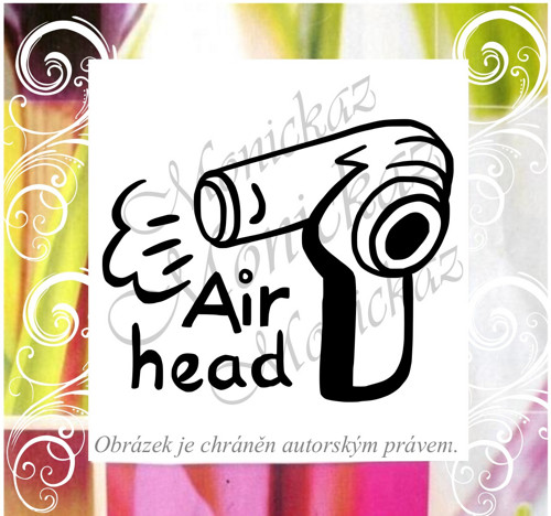 Air head. Vysoušeč, fén 744. Razítko. — foto 1