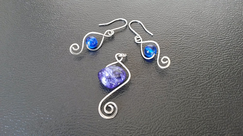 Modroočková souprava - amulet