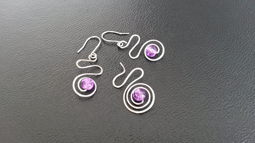 Fialové spirálky - amulet