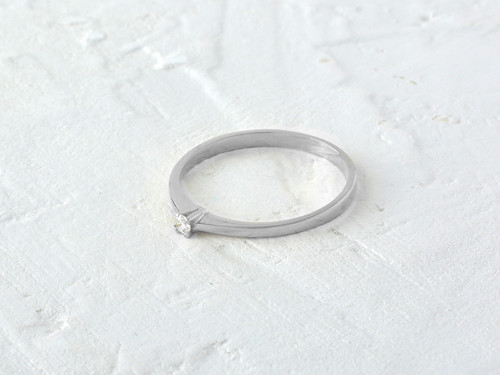 925/1000 stříbrný prsten s diamantem 2 mm